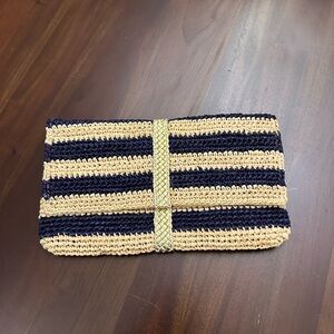 Mar Y Sol Women's Teresa Striped Raffia Straw Clutch